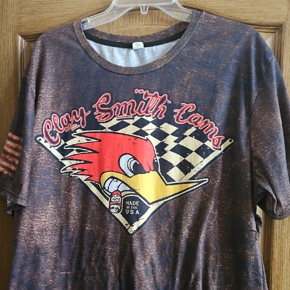 Men's Adult Graphic T-Shirt - Brown and Red
